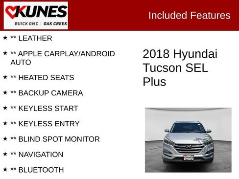 Used 2018 Hyundai Tucson SEL Plus AWD/4WD image 2