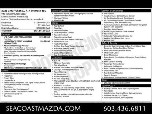 Used 2025 GMC Yukon XL AT4 Ultimate w/ LPO, Floor Liner Package AWD/4WD image 33