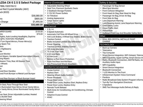 Used 2025 MAZDA CX-5 AWD 2.5 S w/ Select Package image 41