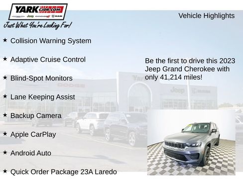 Certified 2023 Jeep Grand Cherokee Laredo AWD/4WD image 12