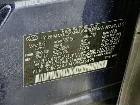 Used 2021 Hyundai Santa Fe SEL w/ Convenience Package FWD image 12