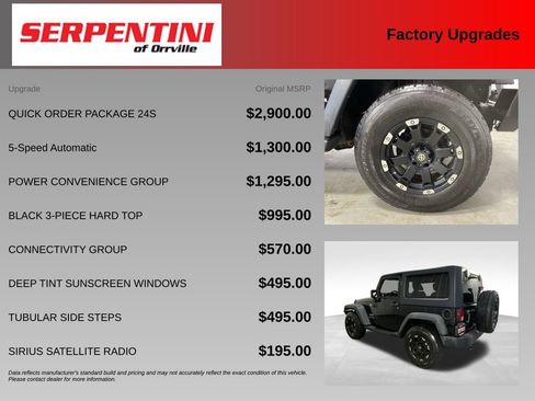 Used 2014 Jeep Wrangler Sport w/ Quick Order Package 24S AWD/4WD image 6