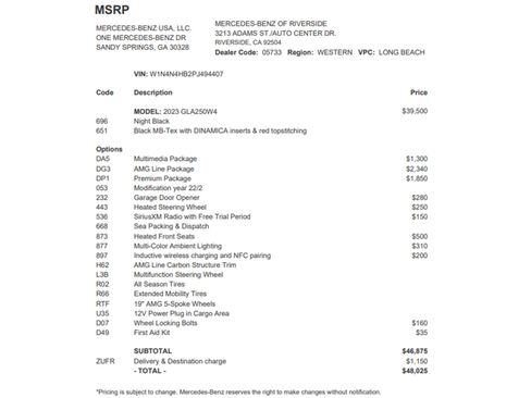 Certified 2023 Mercedes-Benz GLA 250 4MATIC w/ AMG Line Exterior image 27