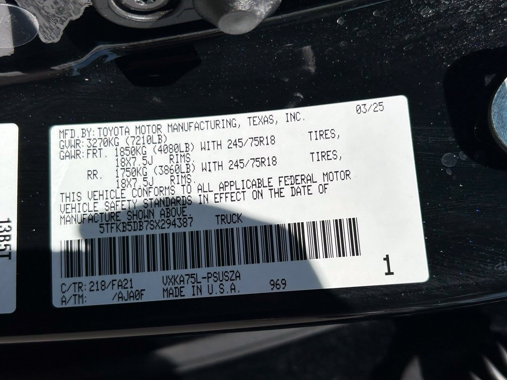 Used 2025 Toyota Tundra SR w/ SR Tow Package AWD/4WD image 54