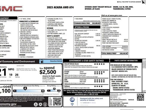 Certified 2023 GMC Acadia AT4 w/ Technology Package AWD/4WD image 1