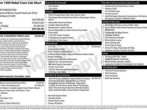 Used 2019 RAM 1500 Rebel w/ Rebel Level 2 Equipment Group AWD/4WD image 3