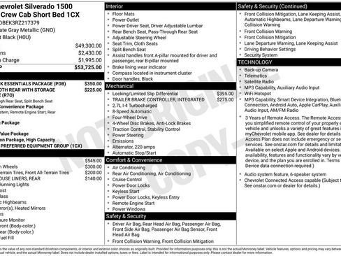 Used 2024 Chevrolet Silverado 1500 Custom w/ LPO, Dark Essentials Package AWD/4WD image 3