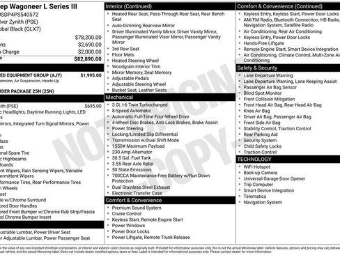 Used 2023 Jeep Wagoneer L Series III w/ Preferred Equipment Group AWD/4WD image 72
