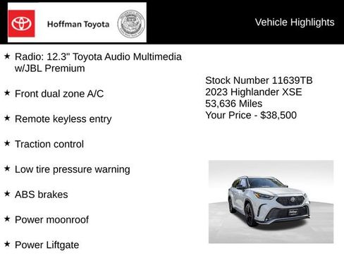Used 2023 Toyota Highlander XSE AWD/4WD image 5