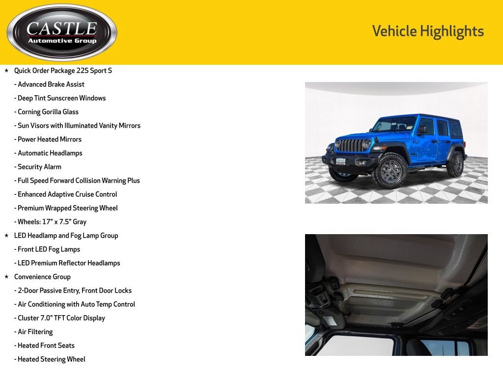 New 2026 Jeep Wrangler Unlimited Sport AWD/4WD image 3