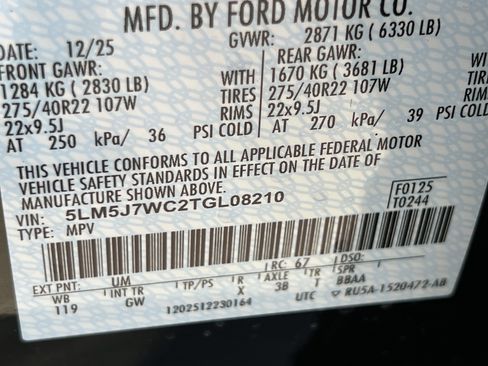 New 2026 Lincoln Aviator Reserve w/ Jet Appearance Package image 33