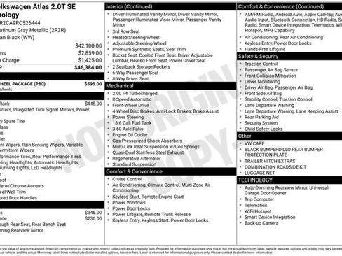 Used 2024 Volkswagen Atlas SE w/ Black Wheel Package image 31