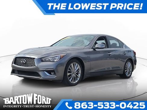 Used 2019 INFINITI Q50 Luxe w/ Essential Package (3.0T Luxe) RWD image 1