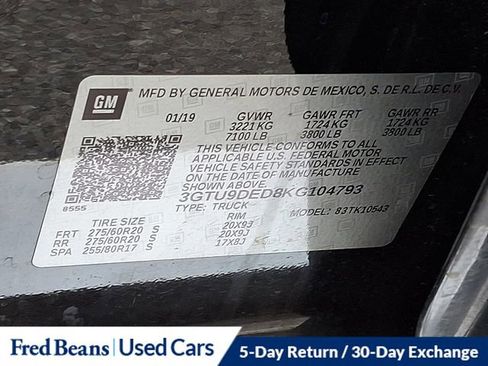 Used 2019 GMC Sierra 1500 SLT w/ SLT Premium Plus Package image 29