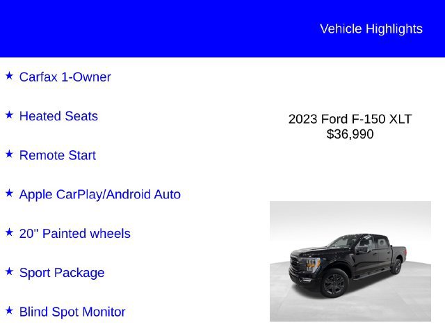 Certified 2023 Ford F150 XLT w/ Equipment Group 302A High AWD/4WD image 3