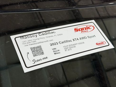 Certified 2023 Cadillac XT4 Sport w/ LPO, Onyx Lite Package AWD/4WD image 30
