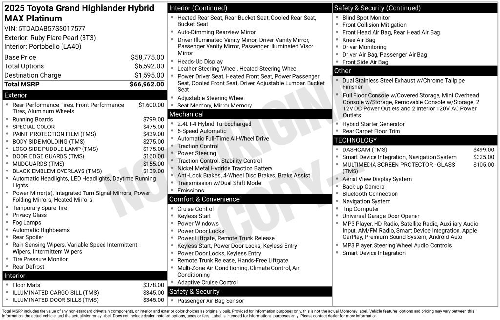 Used 2025 Toyota Grand Highlander AWD Hybrid image 28