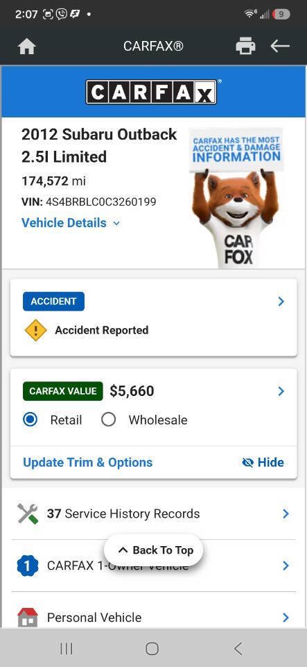 Used 2012 Subaru Outback 2.5i Limited AWD/4WD image 55