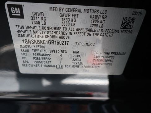 Used 2016 Chevrolet Tahoe LT w/ Max Trailering Package AWD/4WD image 40