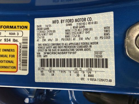 New 2025 Ford Bronco Sport Outer Banks w/ Sasquatch Outer Banks Package image 17