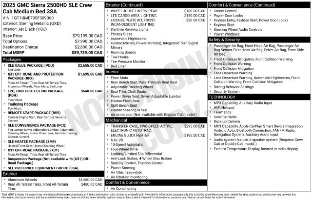 Used 2025 GMC Sierra 2500 SLE w/ SLE Value Package; AWD/4WD image 20