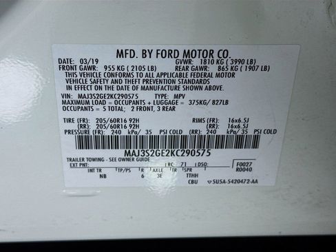 Used 2019 Ford EcoSport SE w/ SE Convenience Package image 36