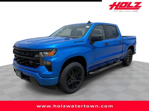 Certified 2025 Chevrolet Silverado 1500 Custom w/ Turbomax Blackout Package AWD/4WD image 1