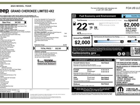 Used 2023 Jeep Grand Cherokee Limited w/ Black Appearance Package RWD image 4