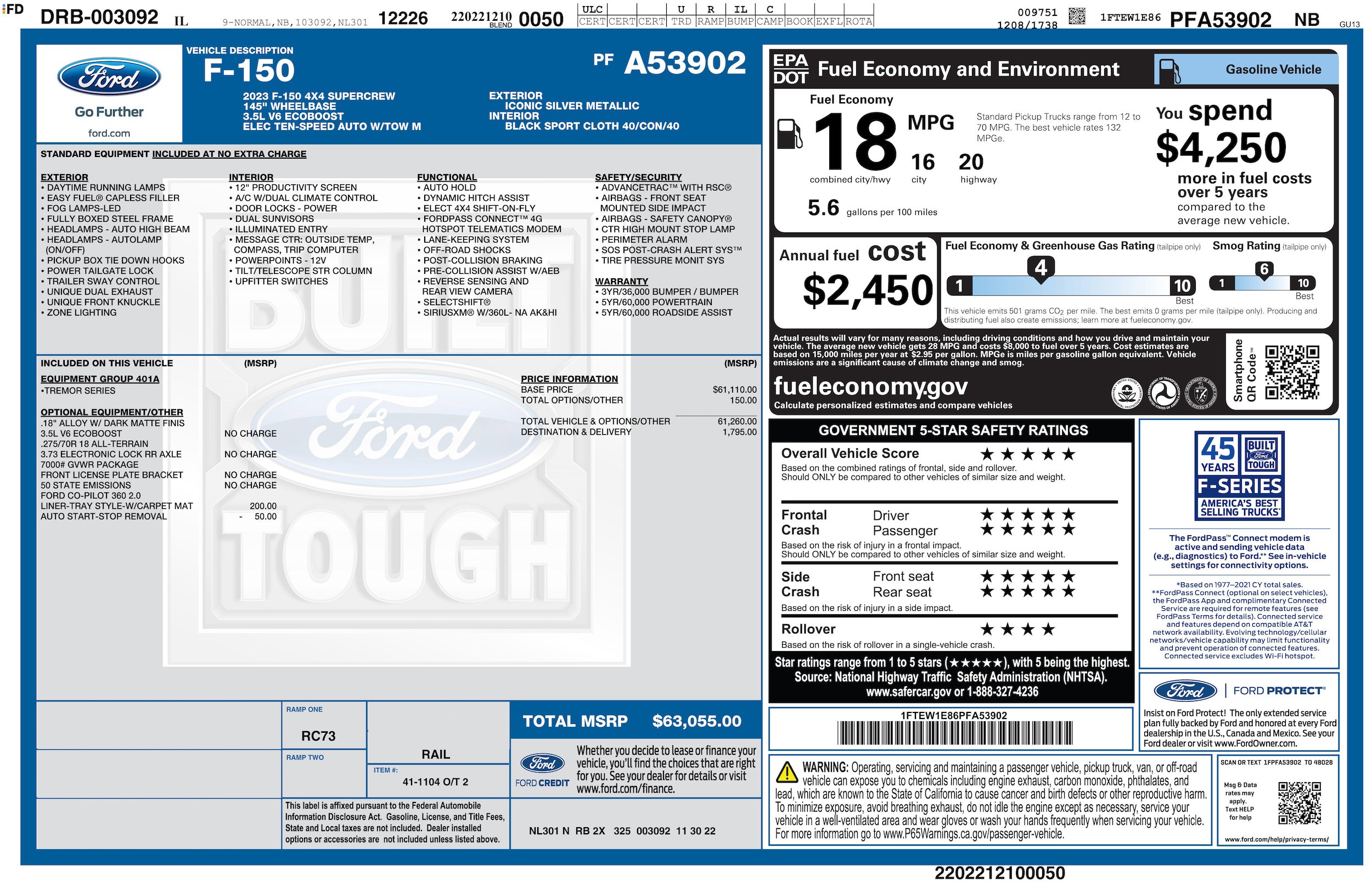 Used 2023 Ford F150 Tremor AWD/4WD image 53