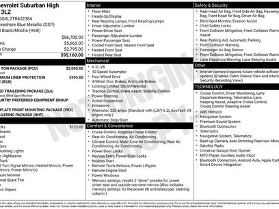 New 2026 Chevrolet Suburban High Country w/ Sun And Tow Package