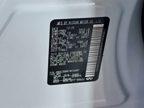 New 2026 INFINITI QX80 4WD w/ Sport Exterior Package image 41