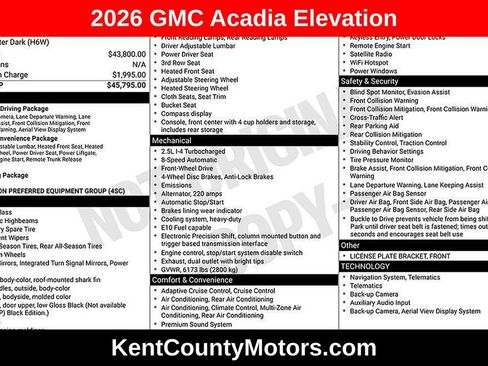 Used 2026 GMC Acadia Elevation FWD image 1