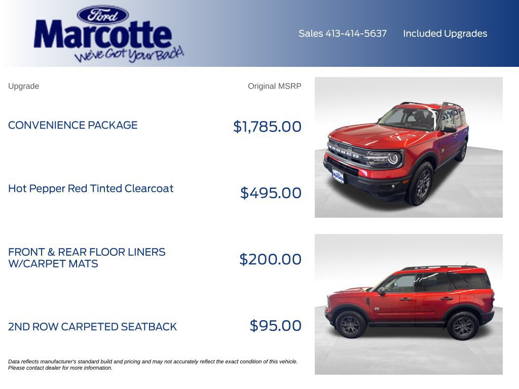 Used 2023 Ford Bronco Sport Big Bend w/ Convenience Package AWD/4WD image 5