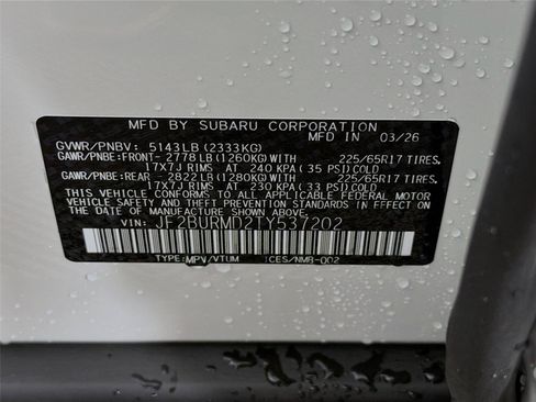 New 2026 Subaru Outback Wilderness AWD/4WD image 36