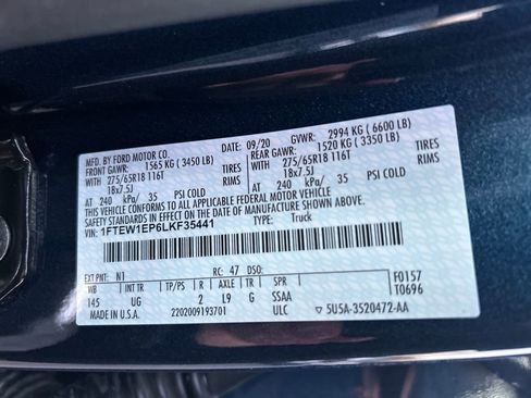 Used 2020 Ford F150 XLT w/ Equipment Group 302A Luxury image 37