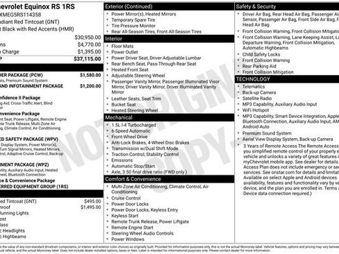 Used 2024 Chevrolet Equinox RS w/ RS Leather Package FWD image 7