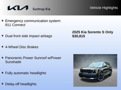 Used 2025 Kia Sorento S w/ Panoramic Sunroof Package image 16