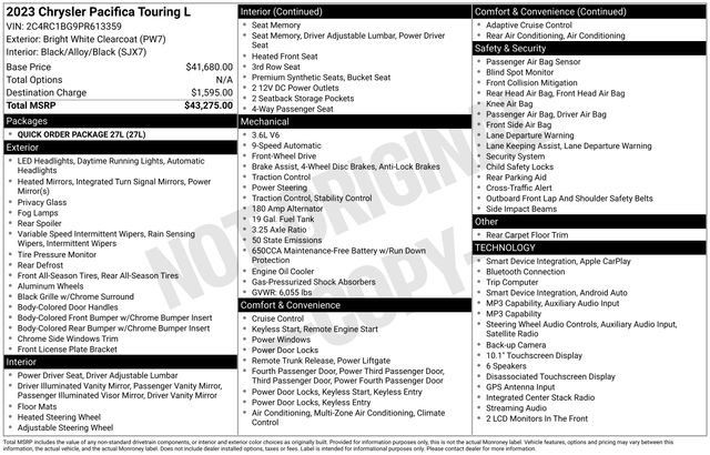 Used 2023 Chrysler Pacifica Touring-L FWD image 11