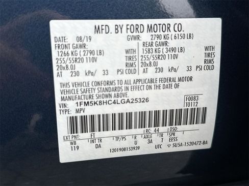 Used 2020 Ford Explorer Platinum w/ Premium Technology Package image 28