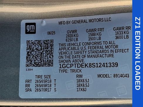 Certified 2025 Chevrolet Colorado Z71 AWD/4WD image 27