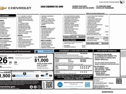 New 2026 Chevrolet Equinox RS