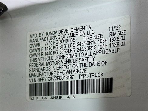 Certified 2023 Honda Ridgeline RTL-E image 35