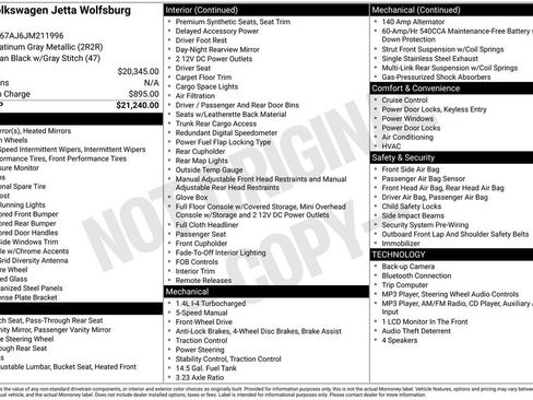 Used 2018 Volkswagen Jetta Wolfsburg Edition FWD image 4