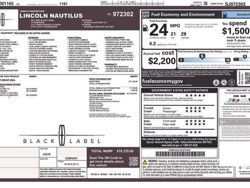 Used 2025 Lincoln Nautilus Black Label AWD/4WD image 35
