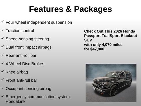 Certified 2026 Honda Passport TrailSport image 12