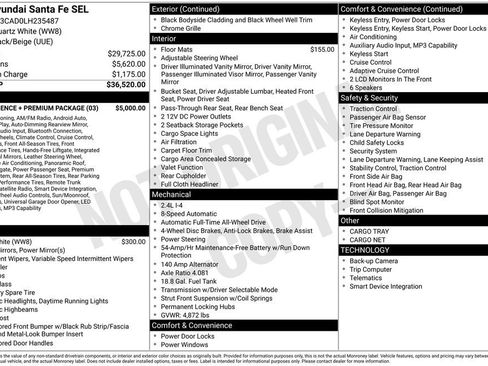 Used 2020 Hyundai Santa Fe SEL w/ Convenience + Premium Package image 40