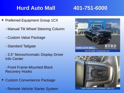 Certified 2022 Chevrolet Silverado 1500 Custom w/ LPO, Blackout Package image 18