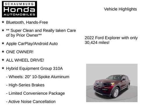 Used 2022 Ford Explorer Limited w/ Hybrid Equipment Group 310A AWD/4WD image 7