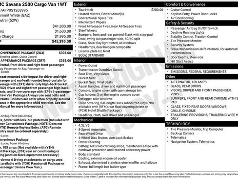 New 2025 GMC Savana 2500 w/ Driver Convenience Package image 35