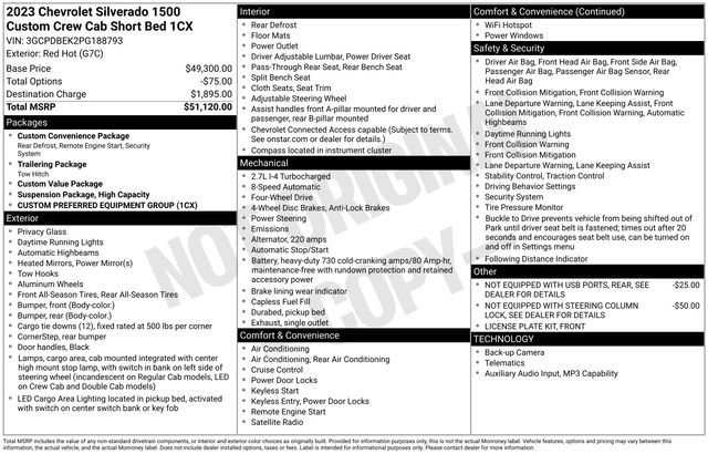 Certified 2023 Chevrolet Silverado 1500 Custom AWD/4WD image 26